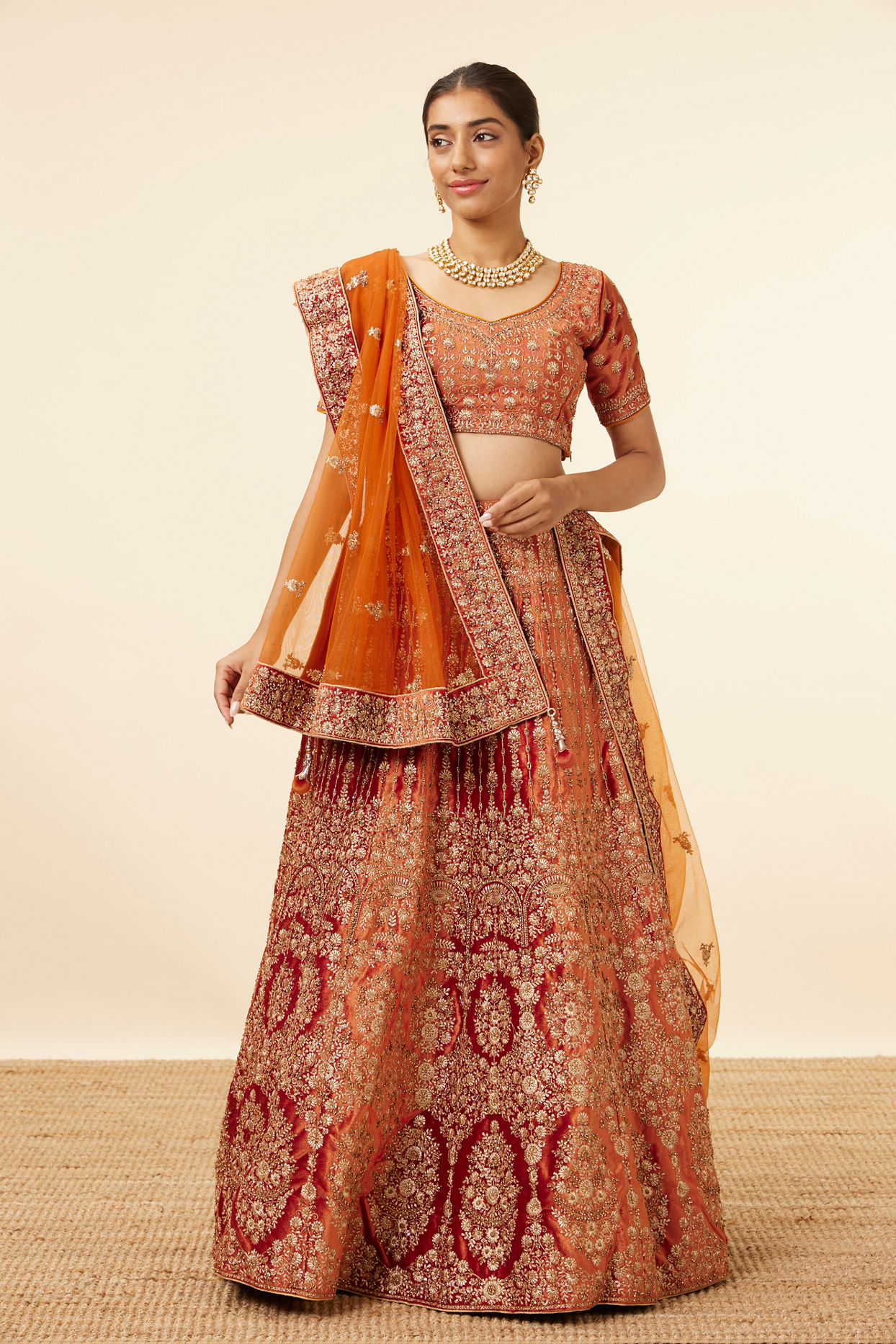 Buy Mustard Yellow Embellished Lehenga Online in India Mohey Lehenga